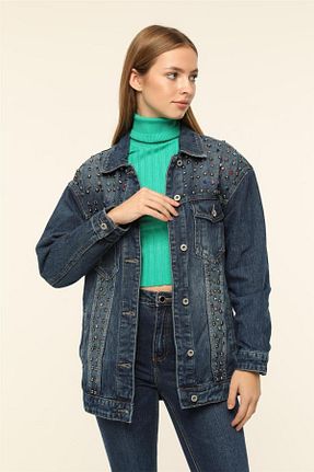 کاپشن آبی زنانه Boyfriend Home Store - کد 816586606