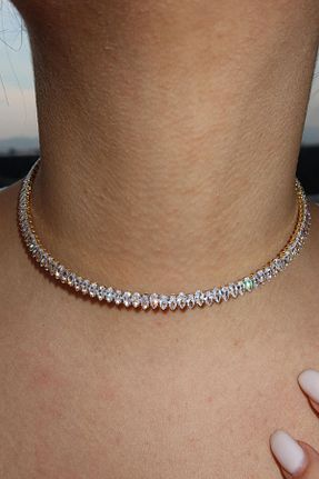 گردنبند جواهر طلائی زنانه Takıştır - کد 887509257