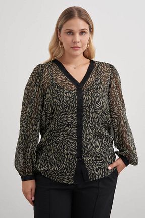 بلوز مشکی زنانه طرح دار Myline - کد 887528783