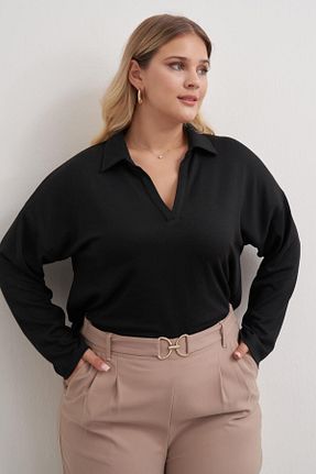 بلوز مشکی زنانه ساده Myline - کد 887527789