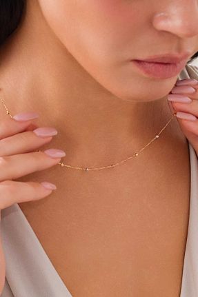 گردنبند طلا زرد زنانه 14 عیار ZEYNEPLİ GOLD - کد 887533372