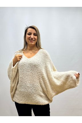 پلیور طوسی زنانه ساده İTALYAN BUTİK - کد 887536100