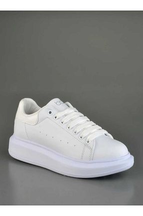 کفش اسنیکر سفید زنانه بند دار STOKS SHOES STORE - کد 887559304