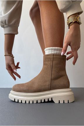 بوت / نیم بوت قهوه ای زنانه جیر Mupa Shoes - کد 887679930