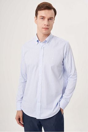 پیراهن آبی مردانه رگولار Bisse - کد 736927588