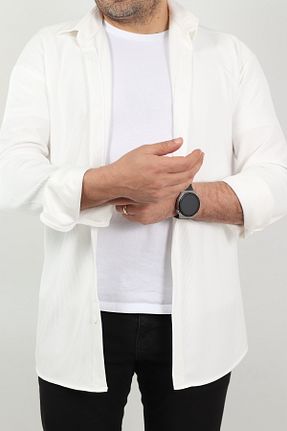 پیراهن سفید مردانه اسلیم فیت Ofzensport - کد 887461171