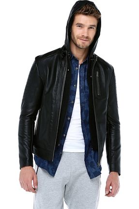 کاپشن مشکی مردانه Relaxed Dericlub - کد 6691852