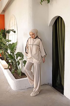 ست گرمکن حجاب بژ زنانه رگولار MİMİ Luxury Wear - کد 836013404