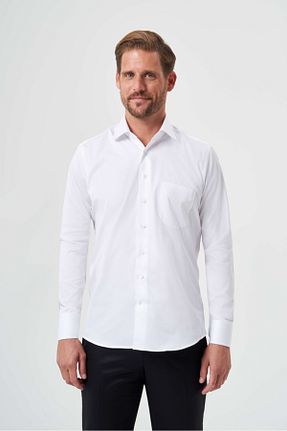 پیراهن سفید مردانه رگولار Bisse - کد 790286141