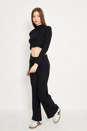 بلوز مشکی زنانه ساده Lovenaz - کد 887607138