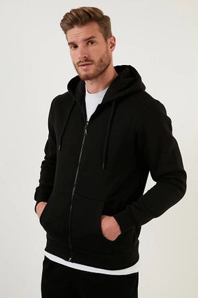 سوئیشرت سایز بزرگ مشکی مردانه اورسایز SERAZAT - کد 376196051