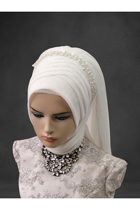 شال سفید زنانه NurAy - کد 887759186