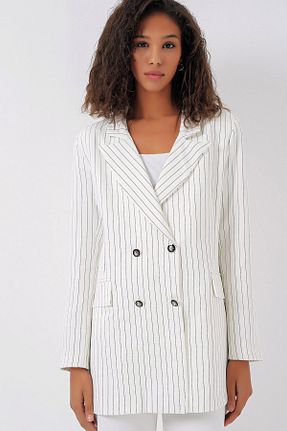 کت سفید زنانه اورسایز CoolLook - کد 887615296