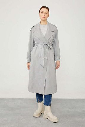ترنچکت حجاب طوسی زنانه بدون آستر Levidor - کد 887631379