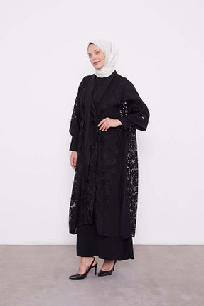 کلاه و ابایا مشکی زنانه پنبه ای Levidor - کد 887630193
