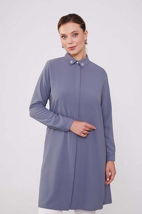 پیراهن طوسی زنانه رگولار Levidor - کد 887897784