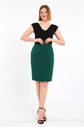 دامن سبز زنانه بافتنی Blue Black - کد 739477880