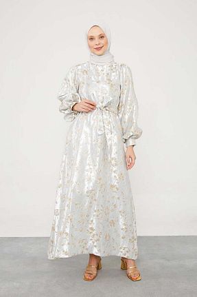 لباس حجاب طوسی زنانه 3/4 Boy Levidor - کد 887635810
