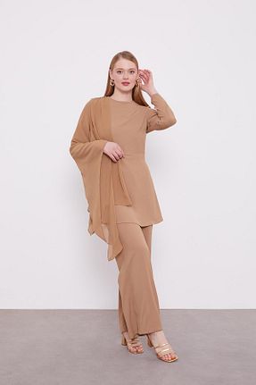 ست بالاتنه و پائین تنه حجاب زرد زنانه اورسایز Levidor - کد 887643071
