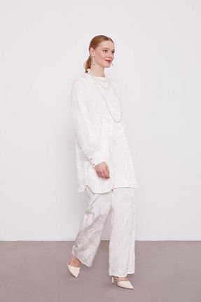 ست بالاتنه و پائین تنه حجاب نباتی زنانه اورسایز Levidor - کد 887642984