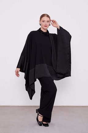 ست بالاتنه و پائین تنه حجاب مشکی زنانه رگولار Levidor - کد 887636831