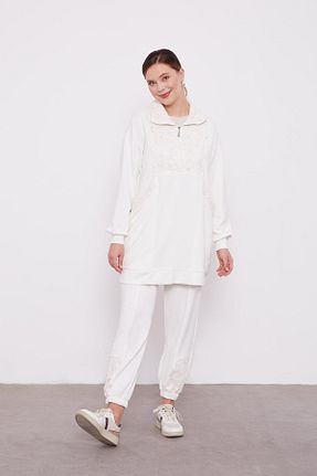 ست بالاتنه و پائین تنه حجاب نباتی زنانه اورسایز Levidor - کد 887913013