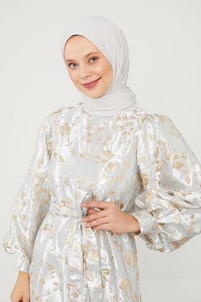 لباس حجاب طوسی زنانه 3/4 Boy Levidor - کد 887635810