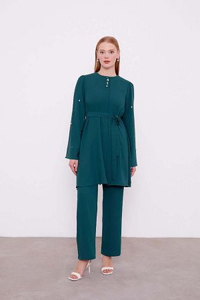 ست بالاتنه و پائین تنه حجاب سبز زنانه اورسایز Levidor - کد 887637137