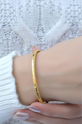 دستبند طلا زرد زنانه 14 عیار aytekgold - کد 884719550