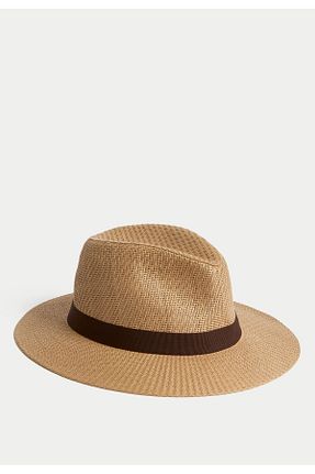 کلاه بژ مردانه حصیر Marks & Spencer - کد 836396403