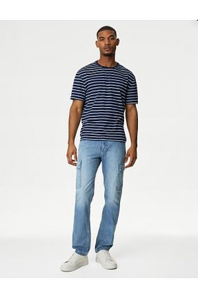 شلوار جین متالیک مردانه پاچه ساده Marks & Spencer - کد 841312422
