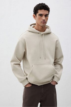 سوئیشرت بژ مردانه ساده H&M - کد 857613479