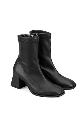 بوت / نیم بوت مشکی زنانه چرم مصنوعی Desa - کد 859904077