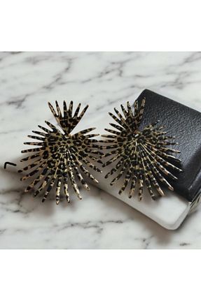 گوشواره استیل (فولاد) قهوه ای زنانه استیل (فولاد) bellss accessory - کد 887683018