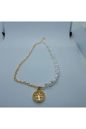 گردنبند مروارید طلائی Minnoş Dükkan - کد 887683045