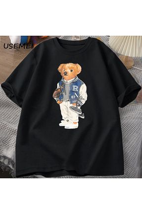 تیشرت مشکی مردانه اورسایز Drippy - کد 887689055