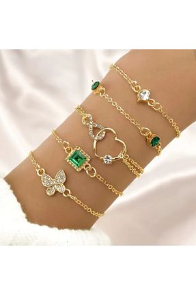 دستبند جواهر طلائی زنانه زیرکن asya bijuteri - کد 887690379