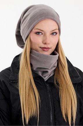 کلاه پشمی طوسی زنانه Polar Butikgiz - کد 887713408