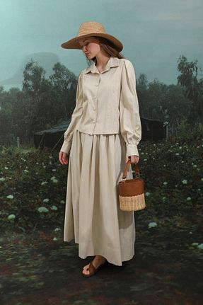 ست بالاتنه و پائین تنه حجاب طوسی زنانه اورسایز ZÜLAYS - کد 848502198