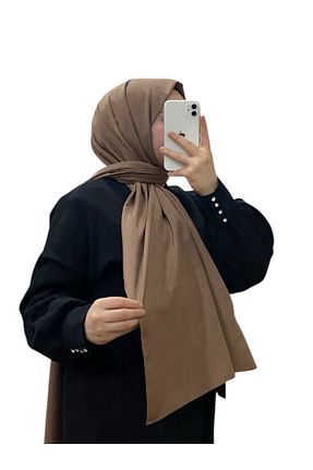 شال قهوه ای زنانه پلی استر Aker - کد 851411930