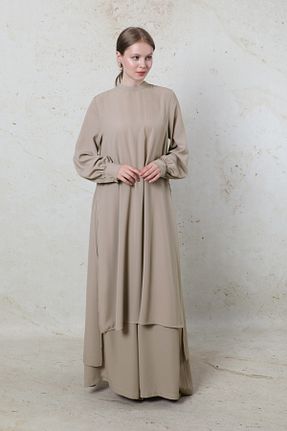 ست بالاتنه و پائین تنه حجاب طوسی زنانه اورسایز ZÜLAYS - کد 831968074