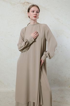 ست بالاتنه و پائین تنه حجاب طوسی زنانه اورسایز ZÜLAYS - کد 831968074