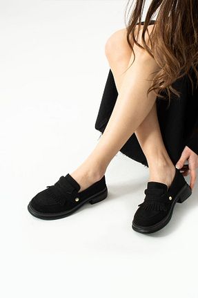 کفش لوفر مشکی زنانه چرم مصنوعی Moda Amour - کد 877541323