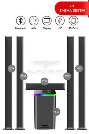 سیستم سینمای خانگی مشکی Blackbird Game Center - کد 876789817