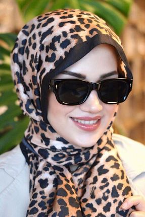 شال قهوه ای زنانه پلی ساتن Sacce Scarves&Accessories - کد 880394829
