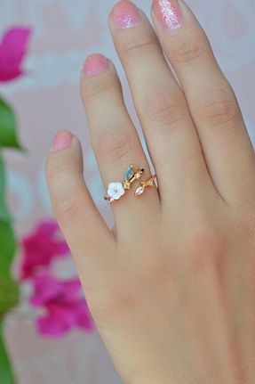 انگشتر جواهر رنگی زنانه زیرکن Sacce Scarves&Accessories - کد 134481720