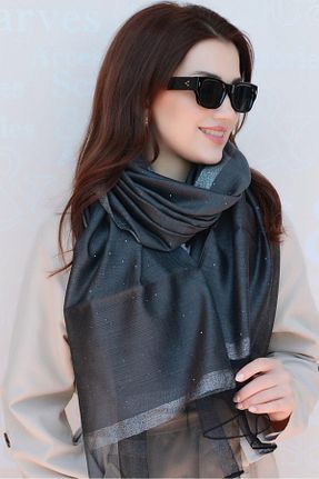 شال مشکی زنانه ابریشم Sacce Scarves&Accessories - کد 827710743