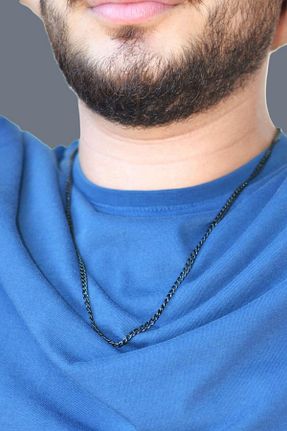 گردنبند جواهر مشکی مردانه استیل ضد زنگ Sacce Scarves&Accessories - کد 851079813