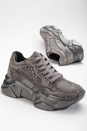 کفش اسنیکر طوسی زنانه بند دار TAYYAR SHOES - کد 887789216