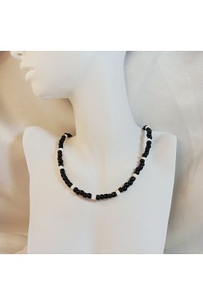 گردنبند جواهر مشکی زنانه منجق Crystal Atelier - کد 887808323